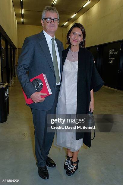 Jay Jopling and Hikari Yokoyama arrive at the opening reception for new exhibition "The Radical Eye: Modernist Photography From The Sir Elton John...