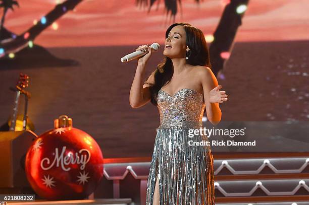 Singer-songwriter Kacey Musgraves performs on stage during the CMA 2016 Country Christmas on November 8, 2016 in Nashville, Tennessee.