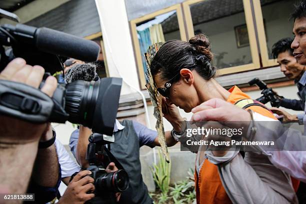 Australian Sarah Connor walks as she arrive at Denpasar Court for the first trial on November 9, 2016 in Denpasar, Bali, Indonesia. Australian Sara...