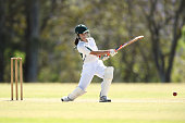 Female Cricketer Batting