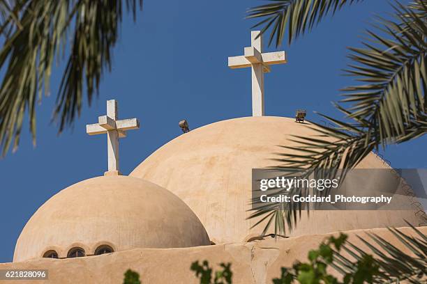 egypt: monastery of saint bishoy - coptic christians stock pictures, royalty-free photos & images