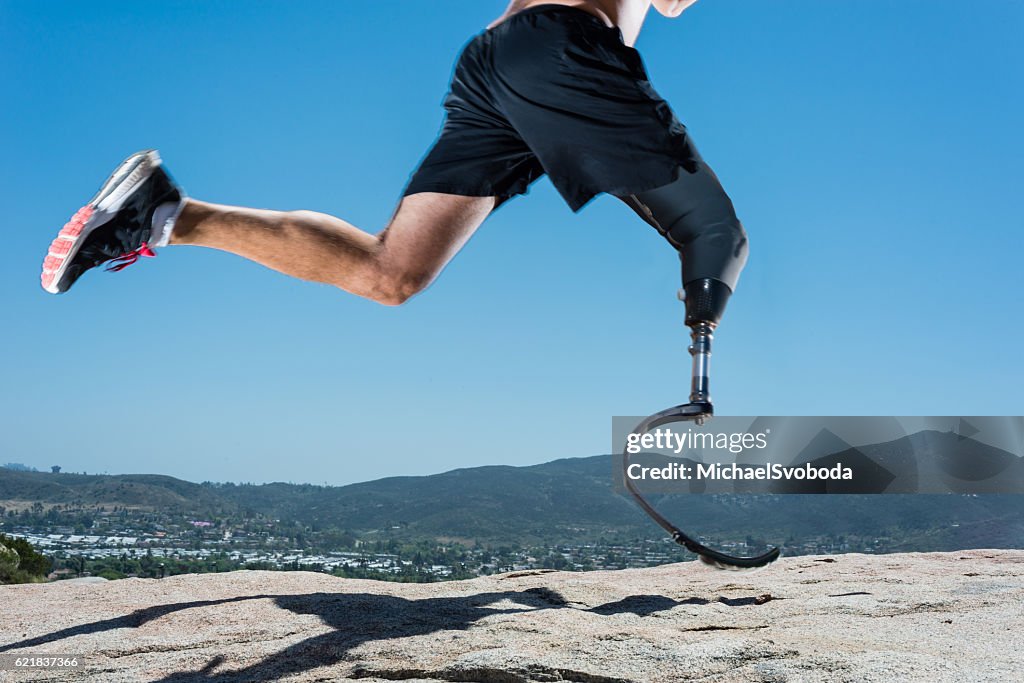 Low Angle Of Prosthetic Leg Running