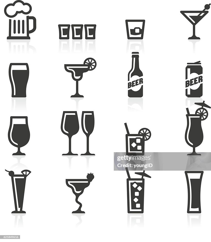 Alcoholic drinks icons