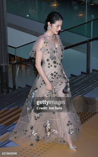 Actress Masami Nagasawa attends the Omotesando Hills Christmas 2016 lighting-up ceremony on November 9, 2016 in Tokyo, Japan.