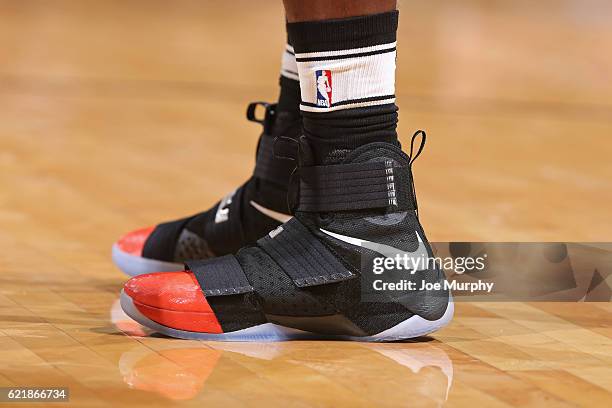 The sneakers of Eric Bledsoe of the Phoenix Suns are seen during the game against the Oklahoma City Thunder on October 28, 2016 at the Chesapeake...