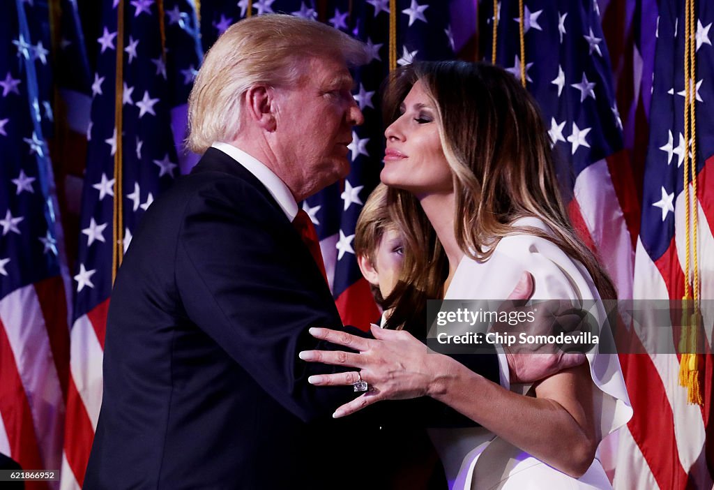 Republican Presidential Nominee Donald Trump Holds Election Night Event In New York City