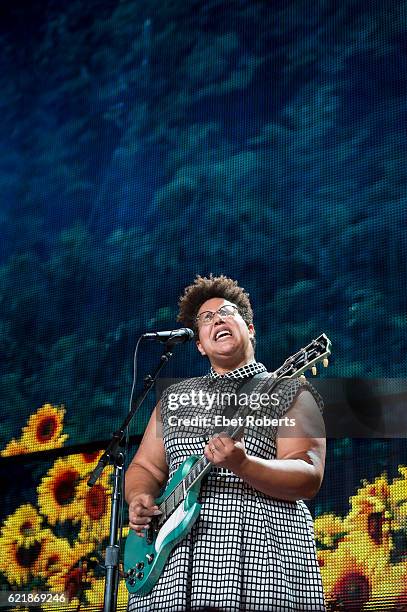 Brittany Howard of Alabama Shakes performs at Farm Aid at Jiffy Lube Live in Bristow, Virginia on September 17, 2016.