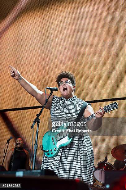 Brittany Howard of Alabama Shakes performs at Farm Aid at Jiffy Lube Live in Bristow, Virginia on September 17, 2016.