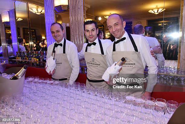 A general view of atmosphere during the "Prix De Flore 2016 : " Literary Prize Winner Announcement at Cafe de Flore on November 8, 2015 in Paris,...