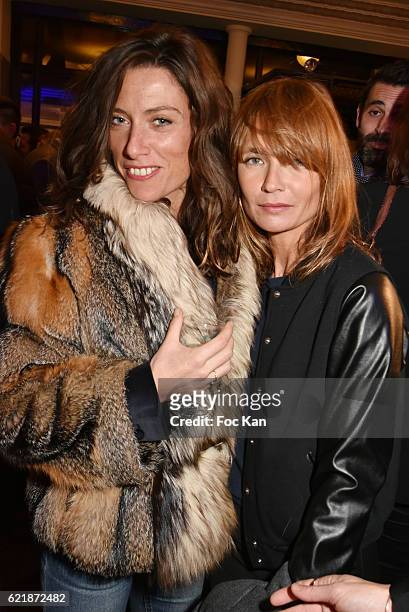 Christelle Delarue and Axelle Laffont attend the "Prix De Flore 2016 : " Literary Prize Winner Announcement at Cafe de Flore on November 8, 2015 in...