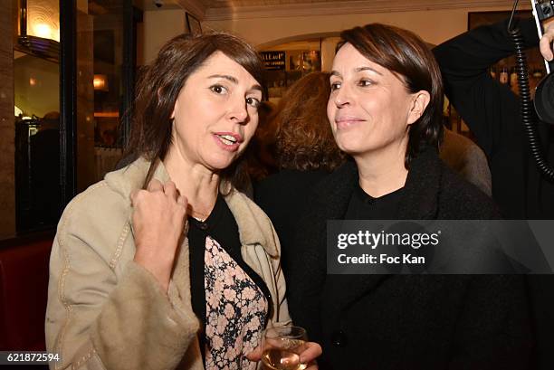 Delphine MontebelloÊand Angelina Medori attend the "Prix De Flore 2016 : " Literary Prize Winner Announcement at Cafe de Flore on November 8, 2015 in...