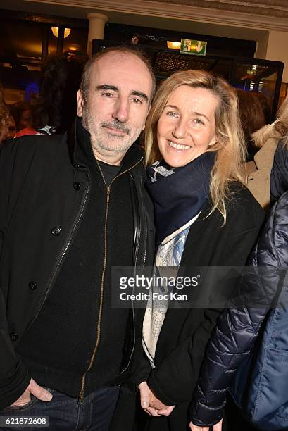 Philippe Harel and Sylvie Bourgeois Harel attend the "Prix De Flore 2016 : " Literary Prize Winner Announcement at Cafe de Flore on November 8, 2015...