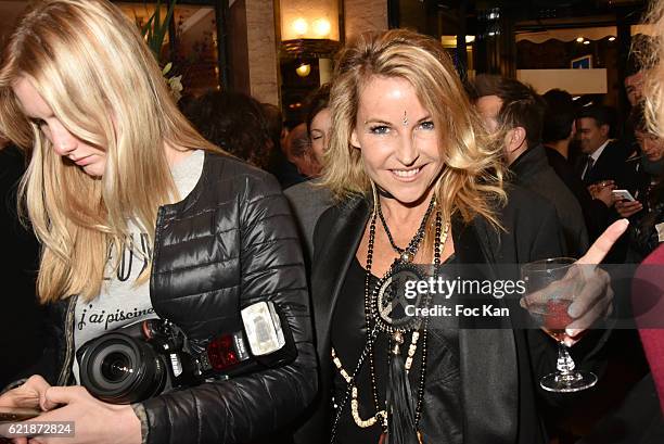 Jewellery designer Olivia Zeltner attends the "Prix De Flore 2016 : " Literary Prize Winner Announcement at Cafe de Flore on November 8, 2015 in...