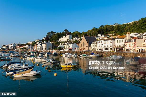 village of saint aubin jersey - jersey channel islands stock-fotos und bilder