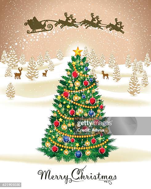 merry christmas - yellow sled stock illustrations