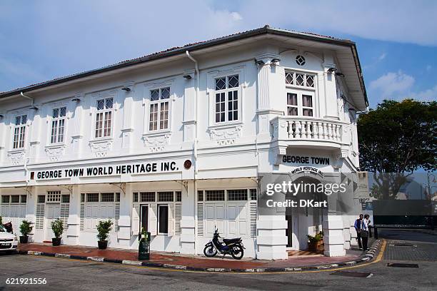 georgetown street - penang state stock pictures, royalty-free photos & images