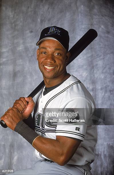 Gerald Williams of the Tampa Bay Devil Rays poses for a studio portrait during Spring Training at Florida Power Park in St. Petersburg,...