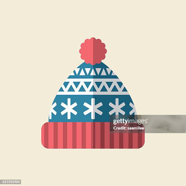 illustrations, cliparts, dessins anim�és et icônes de icône chapeau d’hiver - bobble hat