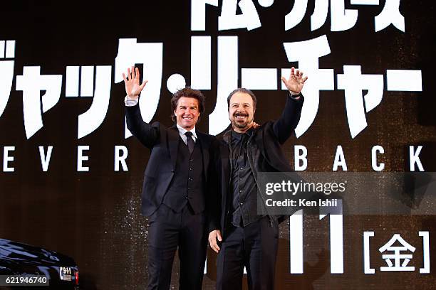 Tom Cruise and Edward Zwick attend the Tokyo Premiere of the Paramount Pictures' 'Jack Reacher: Never Go Back' on November 9, 2016 at Toho Cinemas...