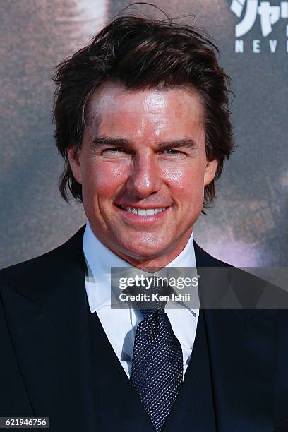 Tom Cruise attends the Tokyo Premiere of the Paramount Pictures' 'Jack Reacher: Never Go Back' on November 9, 2016 at Toho Cinemas Roppongi Hills on...