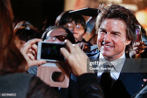 Tom Cruise attends the Tokyo Premiere of the Paramount Pictures' 'Jack Reacher: Never Go Back' on November 9, 2016 at Toho Cinemas Roppongi Hills on...