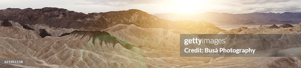 Zabriskie Point, Amargosa Range, east of Death Valley in Death Valley National Park in California, United States