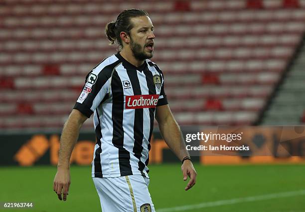 Alan Smith of Notts County during the Checkatrade Trophy group stage match between Sunderland and Notts County at Stadium of Light on November 9,...