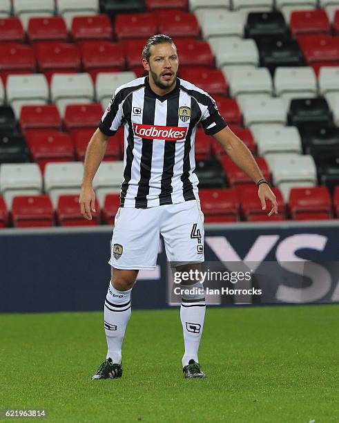 Alan Smith of Notts County during the Checkatrade Trophy group stage match between Sunderland and Notts County at Stadium of Light on November 9,...