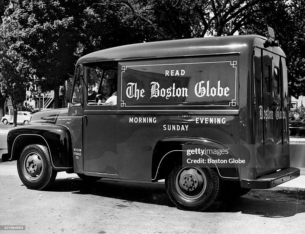 Boston Globe Delivery Truck 1953