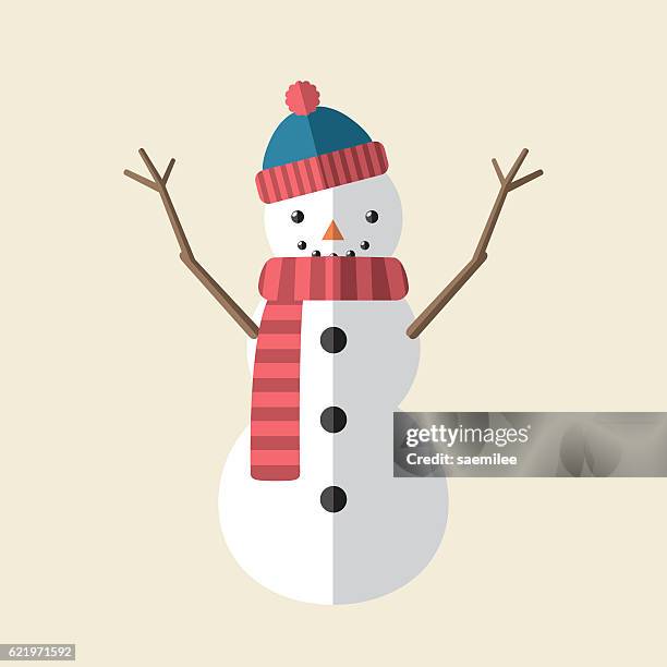 bildbanksillustrationer, clip art samt tecknat material och ikoner med snowman icon - snögubbe