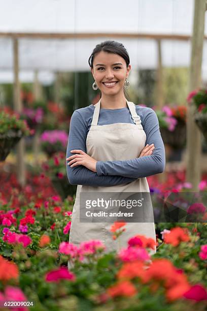 business owner at a greenhouse - colombia flowers stock pictures, royalty-free photos & images