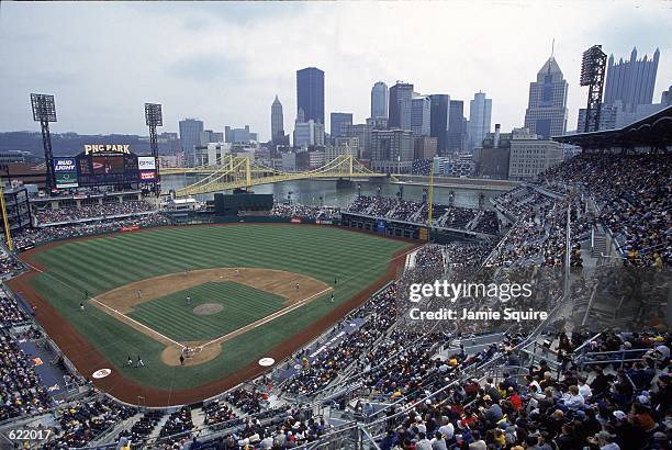 General view of PNC Park in Pittsburgh, Pennsylvania during the game between the New York Mets and the Pittsburgh Pirates.Mandatory Credit: Jamie...