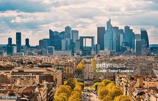 cityscape of paris - la defense bildbanksfoton och bilder