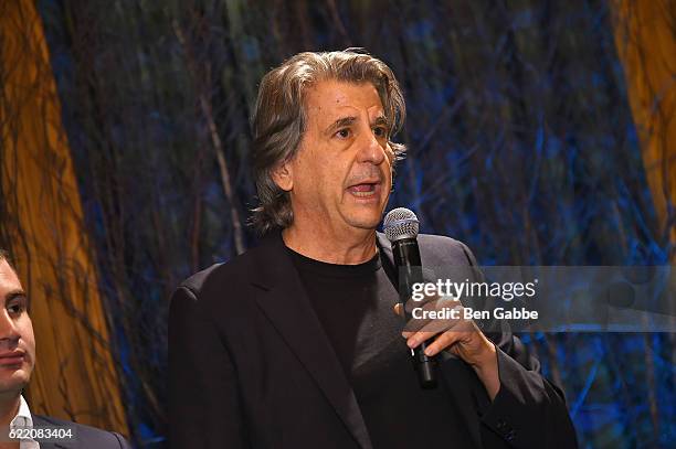 Architect David Rockwell speaks onstage during Nobu Hotel Miami Beach launch VIP cocktail at Nobu Next Door on November 7, 2016 in New York City.