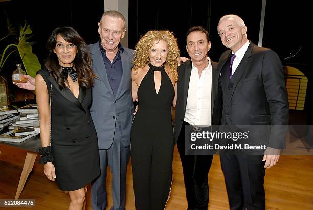 Jackie St Clair, Carl Michaelson, Kelly Hoppen, Bruno Tonioli and John Gardiner attend the anniversary party for Kelly Hoppen MBE celebrating 40...