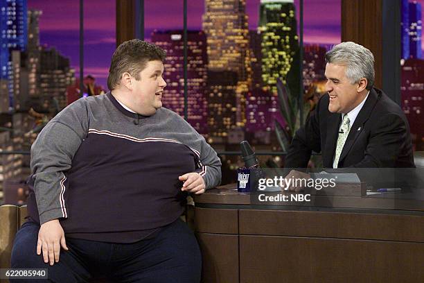 Episode 2668 -- Pictured: Comedian Ralphie May during an interview with host Jay Leno on March 9, 2004 --