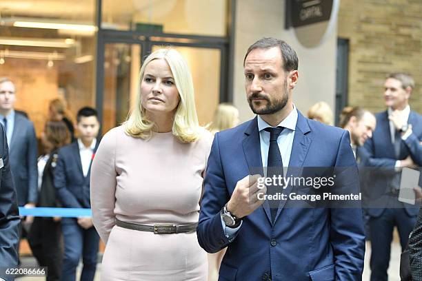 His Royal Highness Crown Prince Haakon and Her Royal Highness Crown Princess Mette-Marit attend MaRS Centre: Fram Medtech and Start-up Initiative...