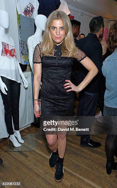 Olivia Cox attends the launch of Max Wiedemann's collaborative collection with Collier Bristow at Lights Of Soho on November 9, 2016 in London,...
