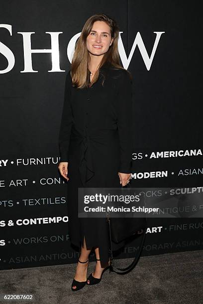 And Co-Founder of FEED Projects Lauren Bush Lauren attends the 2016 New York Art, Antique & Jewelry Show - FEED Preview & Party at Pier 94 on...