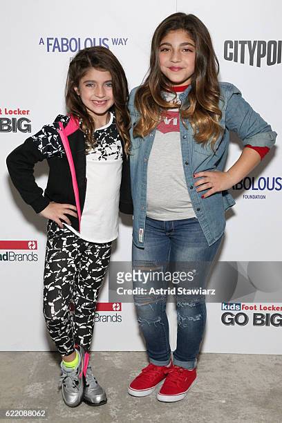 Audriana Giudice and Milania Giudice attend BKLYN Rocks presented by City Point, Kids Foot Locker, and Haddad Brands at City Point on November 9,...