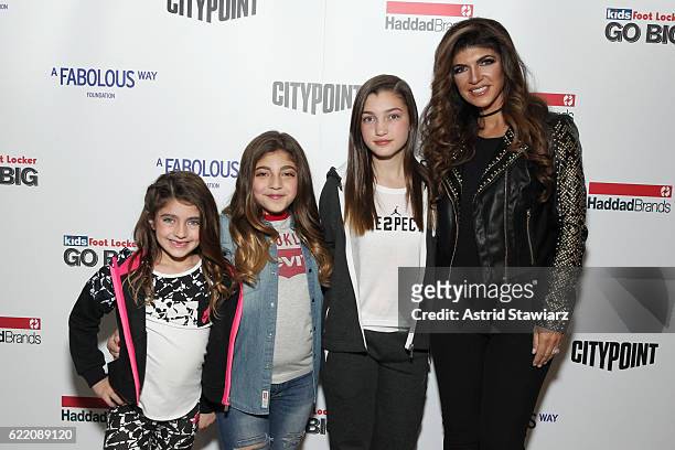 Audriana Giudice, Milania Giudice, Gabriella Giudice, and Teresa Giudice attend BKLYN Rocks presented by City Point, Kids Foot Locker, and Haddad...