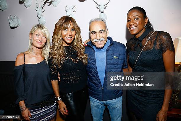 Isabelle Camus, Cathy Guetta, Mansour Bahrami and Marie Jose Perec attend "Fete le Mur" Celebration 20th Anniversary At Chalet des Iles In Paris on...