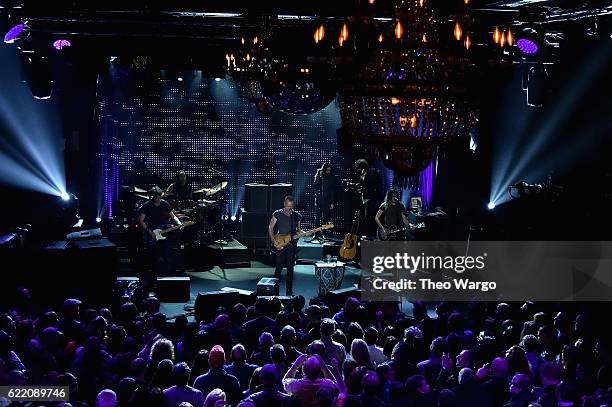 Sting performs onstage during the 57th & 9th iHeartRadio Album Release Party on AT&T at Irving Plaza on November 9, 2016 in New York City.