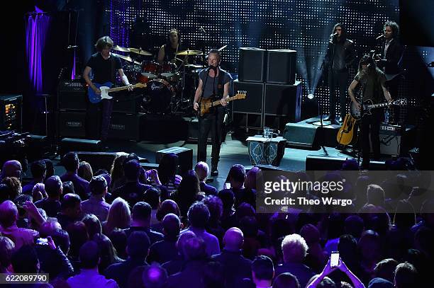 Sting performs onstage during the 57th & 9th iHeartRadio Album Release Party on AT&T at Irving Plaza on November 9, 2016 in New York City.