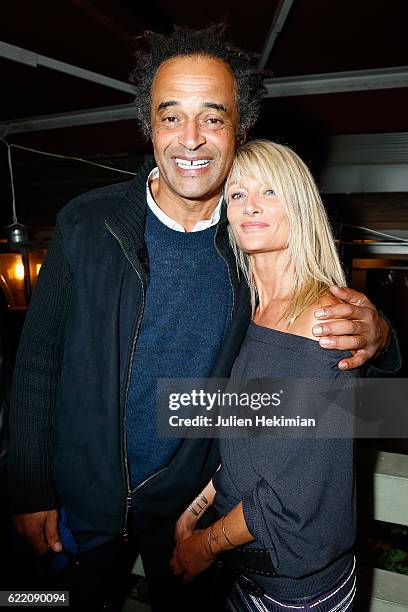 Yannick Noah and his wife Isabelle Camus attend "Fete le Mur" Celebration 20th Anniversary At Chalet des Iles In Paris on November 9, 2016 in Paris,...