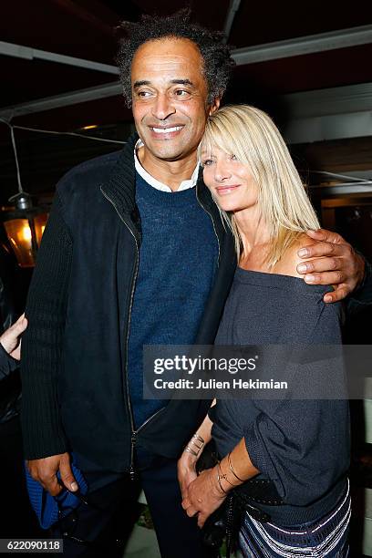 Yannick Noah and his wife Isabelle Camus attend "Fete le Mur" Celebration 20th Anniversary At Chalet des Iles In Paris on November 9, 2016 in Paris,...