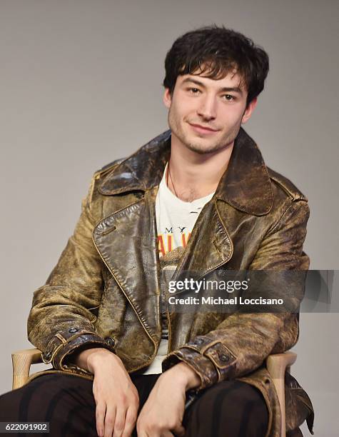 Actor Ezra Miller attends the Apple Store Soho presentation of Meet the Cast: "Fantastic Beasts And Where To Find Them" at Apple Store Soho on...