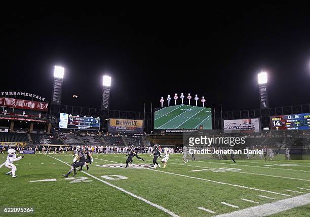 General view of Guaranteed Rate Field, home of the Chicago White Sox, as the Northern Illinois Huskies take on the Toledo Rockets on November 9, 2016...