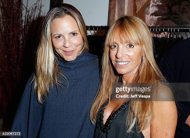 Actress Maria Bello and Julia Sorkin attend the Urban Zen LA Opening on November 9, 2016 in Los Angeles, California.