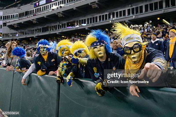 Toledo Rockets fans during a Mid-American Conference football game between the Toledo Rockets and Northern Illinois Huskies on November 09 at...